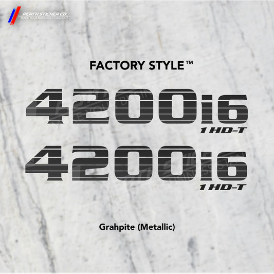 1HD-T "4200i6" Factory Style Engine Decal